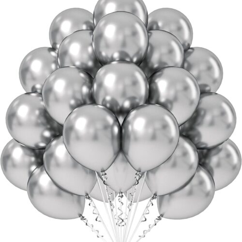 Silver Metallick Ballons 1pcs