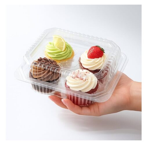4 Cavity Cup cake Container