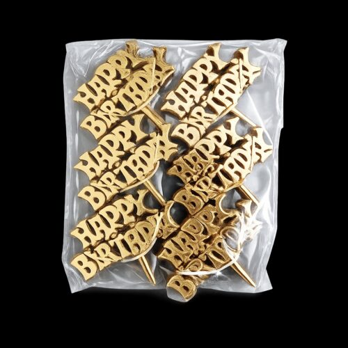 Happy Birthday Plastic Tag (1pc)
