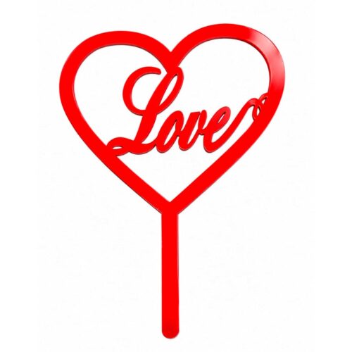 ACRYLIC RED LOVE 1pc [ 3" ]