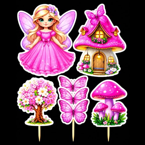 PAPER THEME TOPPER SET PINK COLOUR [ BIG SIZE ]