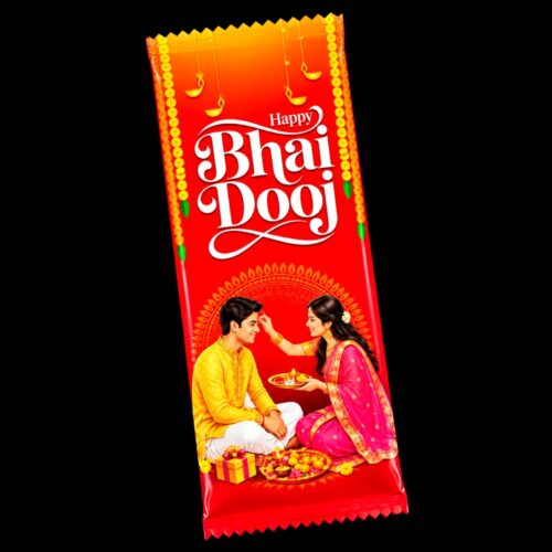 Happy Bhai Dooj Chocolate bar box 80 gm
