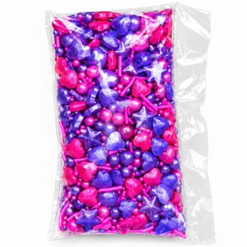 Pink&Purple Star&Heart Spinkle (100gm)