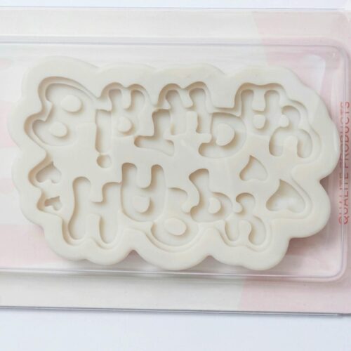 happy birthday silicone mould