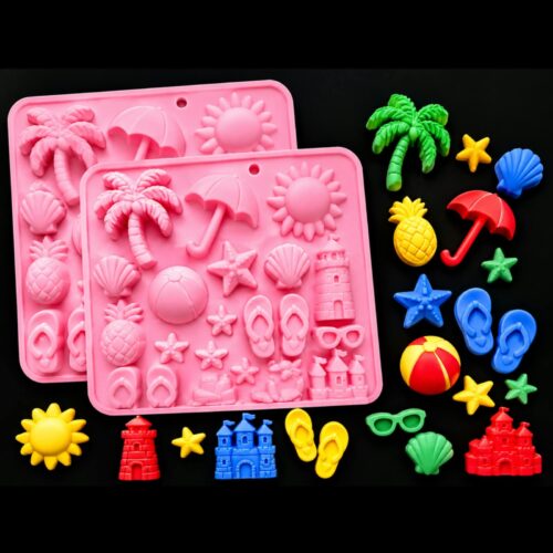 22 Cavity Summer Beach Theme  Chocolate Silicon Mould