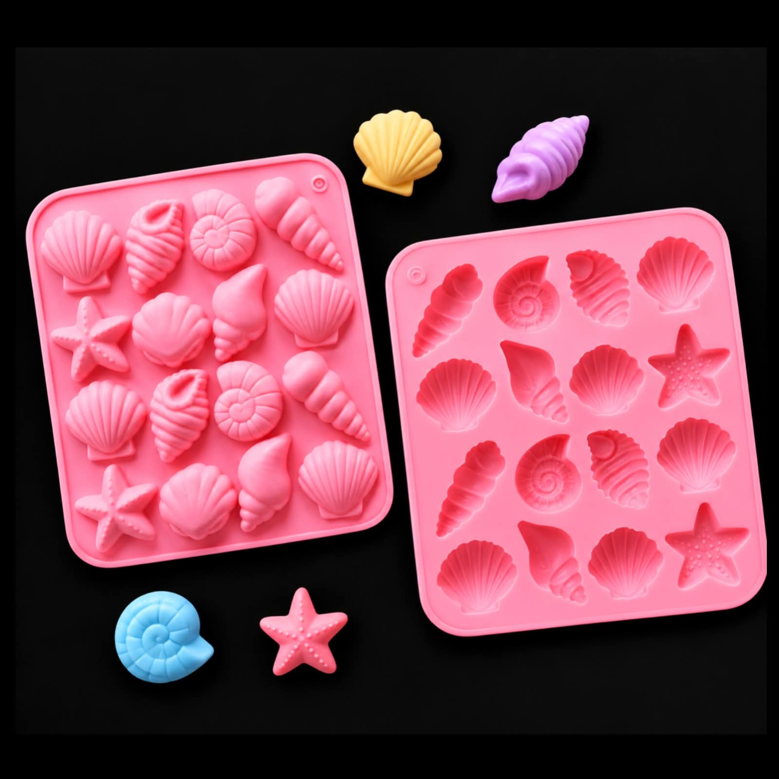 16 Pc SEA SHELLS SILICON MOLUD