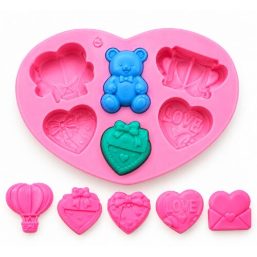 HEART SHAPE & TEDDY BEAR SILICON MOULD
